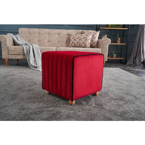 Atelier Del Sofa Tabure, Crvena, Mona Puf - Red slika 4