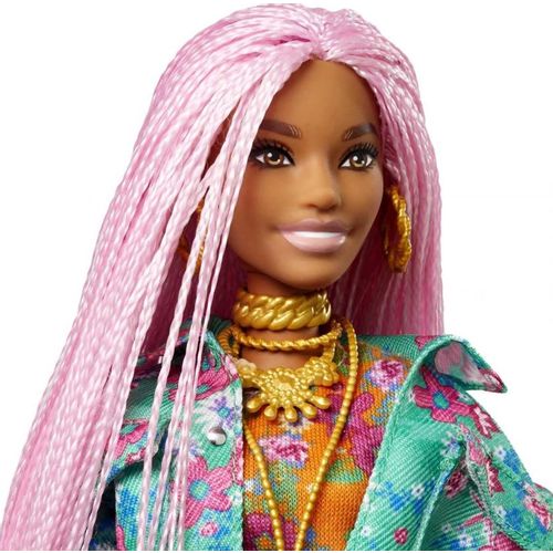 Barbie Lutka Extra Pink Braids Gxf09 slika 2