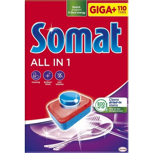 Somat All in One tablete za mašinsko pranje suđa 110 pranja slika 1