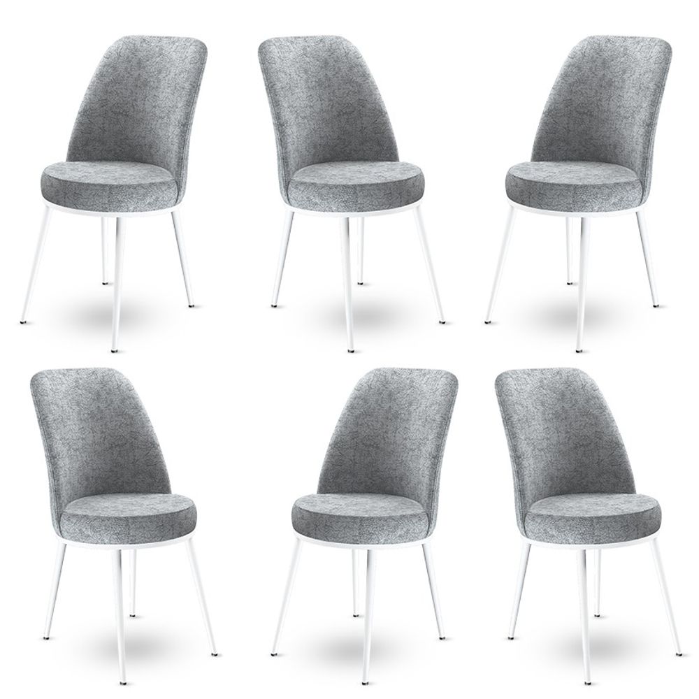 Dexa - Sivi i Bijeli Set Stolica (6 Komada) slika 1
