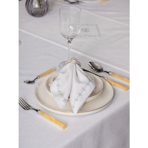 Pera - White White Tablecloth Set (8 Pieces) slika 3
