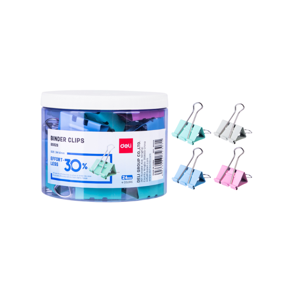 Deli štipaljke za papir 41x0,4mm u boji  1/24 E8552S slika 1