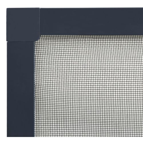 Zaslon protiv insekata za prozore antracit 110 x 130 cm slika 3