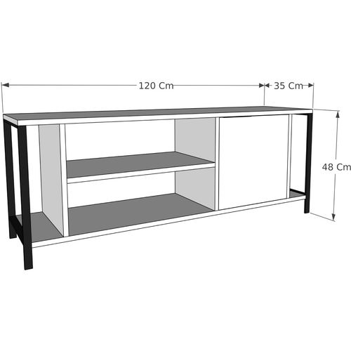 Woody Fashion Stalak za televizor, Antracit Crno, Bond - Anthracite slika 5