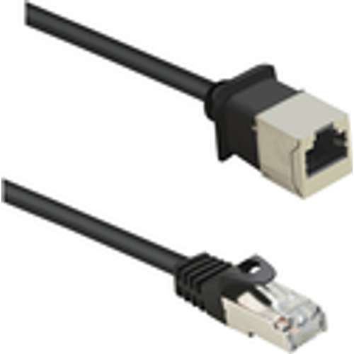 Renkforce  RF-4394124  RJ45  mrežni kabel, Patch kabel  cat 5e  F/UTP  0.50 m  crna  produžetak  sa zaštitom za nosić, pozlaćeni kontakti  1 St. slika 9