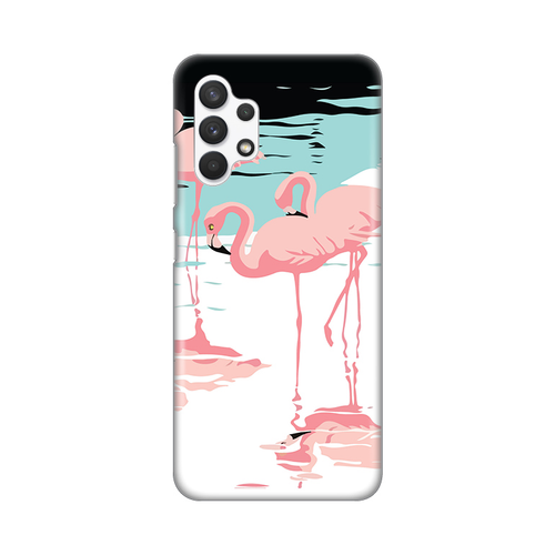 Torbica Silikonska Print za Samsung A325F Galaxy A32 4G Pink Flamingos slika 1