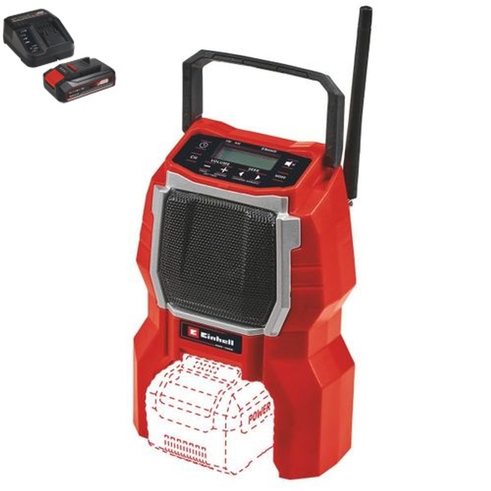 Einhell Akumulatorski radio i Bluetooth zvučnik TC-RA 18 Li BT - Solo, Cordless Radio + Baterija 2.5 Ah i punjač slika 1