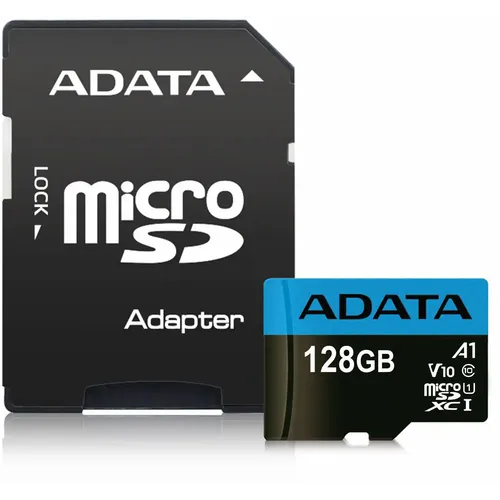 Micro SD Card 128GB AData + SD adapter AUSDX128GUICL10A1-RA1/ class 10 slika 1