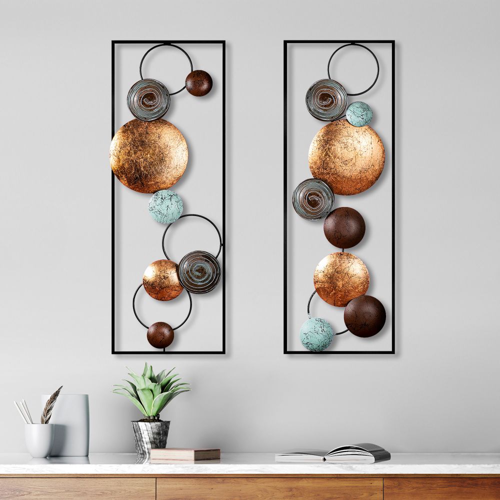 Decorative metal wall accessory Textured - 9, colour: multicolor slika 3