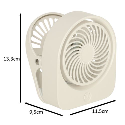 Mini ventilator s kopčom - bijeli slika 4