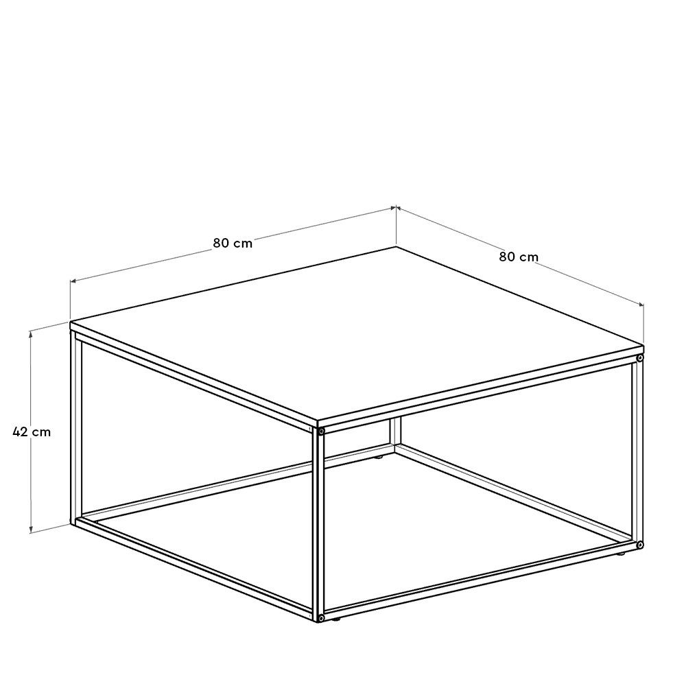 Stol za kafu od orahovine Shp-980-Oo-1 s metalnim okvirom slika 3