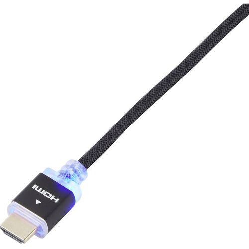 SpeaKa Professional HDMI priključni kabel HDMI A utikač, HDMI Micro D utikač 1.00 m crna SP-7870604 audio povratni kanal (arc), pozlaćeni kontakti, obložen, s LED, Ultra HD (4K) HDMI HDMI kabel slika 2