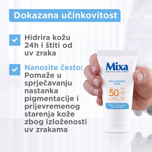 Mixa invisible dnevna krema spf 50​ slika 7