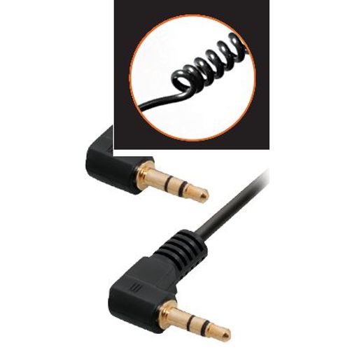 Transmedia connecting cable. 3,5 mm stereo plug right angle - 3,5 mm stereo plug right angle 1,6m slika 1