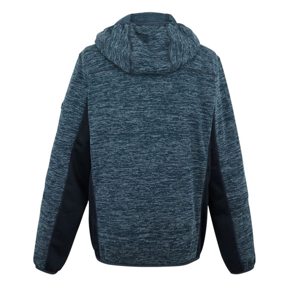 Regatta Muški duks na kopčanje sa kapuljačom Alven Fleece Moonlight Denim Marl/Navy slika 3