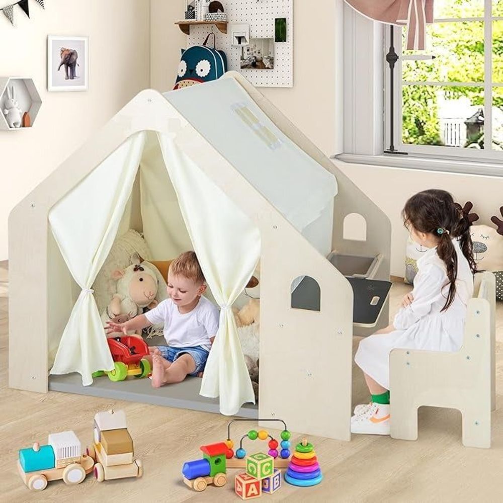 Kinder Home Multifunkcionalna drvena dječija kućica 6U1 slika 17