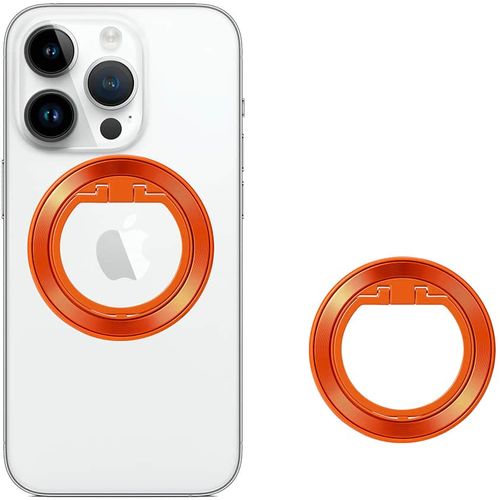 Techsuit – MagSafe telefonski prsten (MPR2) – Okrugli oblik- aluminijska legura – narančasti slika 1