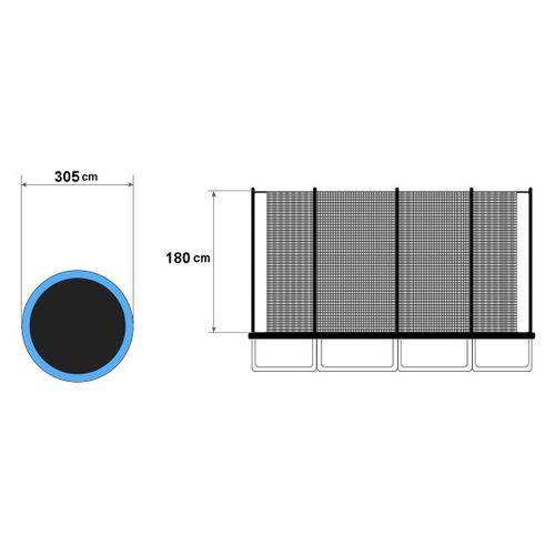 ModernHome univerzalna unutarnja mreža za trampolin 305cm slika 5