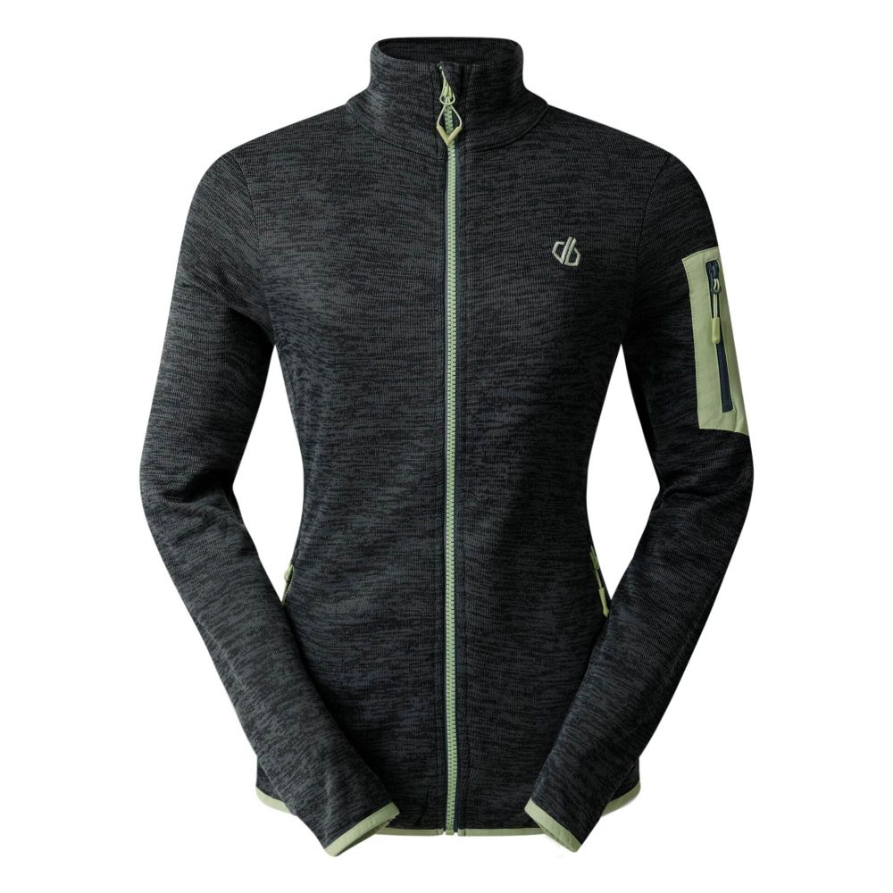 Dare2B Ženski duks na kopčanje Torrek Fleece, Storm Water/Blue Fluorescent Green slika 1
