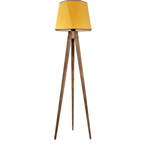 Tripod lambader yanık altıgen hardal abajurlu Mustard Floor Lamp slika 2