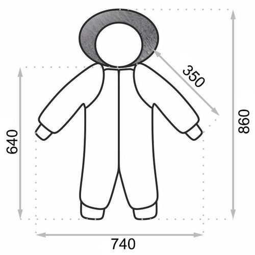 Dječji kombinezon sivi 72-76Cm slika 12