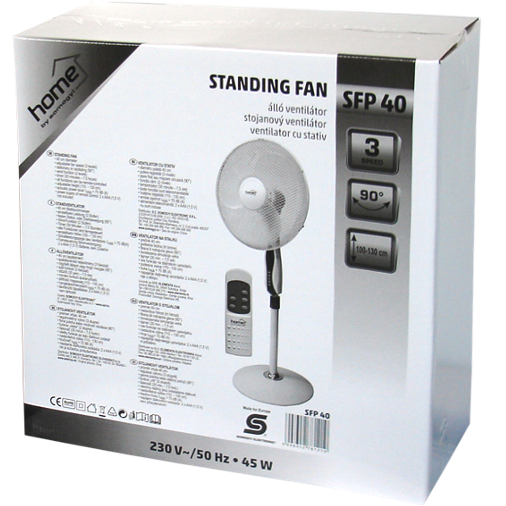 home Ventilator sa postoljem, daljinski upravljač,  130 cm, 45W - SFP 40 slika 2