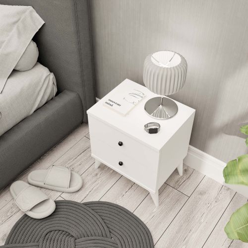 Mona 3720 White Nightstand slika 4