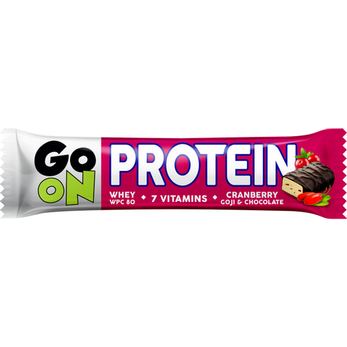 GO ON! proteinska pločica BRUSNICA 50g slika 1