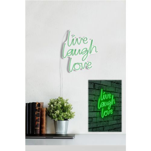 Wallity Ukrasna plastična LED rasvjeta, Live Laugh Love - Green slika 11