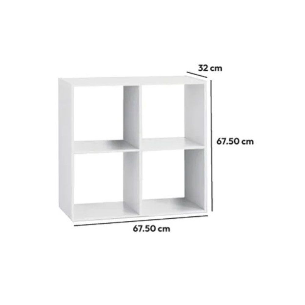 Five polica 4 otvora 67.5x32x67.5cm furnir bijela slika 2