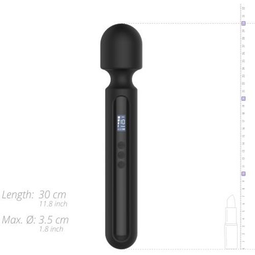 Digitalni Super Wand vibrator BLACQ, crni slika 8