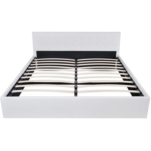 Okvir za krevet od umjetne kože sa prostorom za pohranu bijeli 160 x 200 cm slika 13