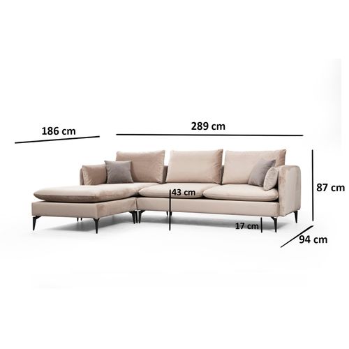 Atelier Del Sofa Kutna garnitura na razvlačenje, Bež, Felix Corner slika 13