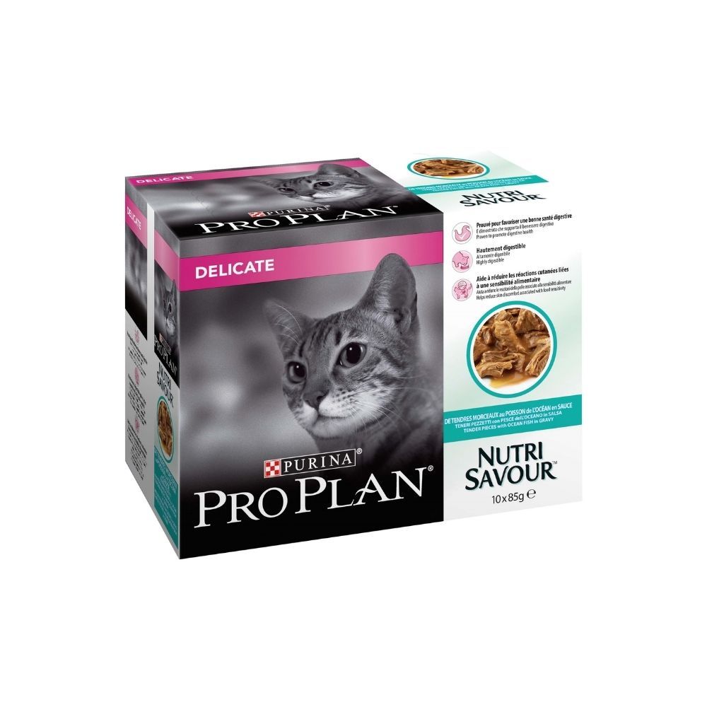 Pro Plan Cat Delicate oceanska riba 10x85g slika 1