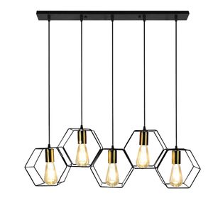 Lampa Viseća APP1133-5CP Black Gold