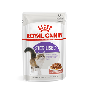 ROYAL CANIN FHN Sterilised Gravy, potpuna hrana u vrećici za  odrasle mačke, za sterilizirane/kastrirane mačke, komadići u umaku, 12x85 g