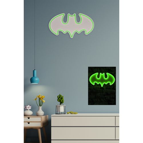 Wallity Ukrasna plastična LED rasvjeta, Batman Bat Light - Green slika 3