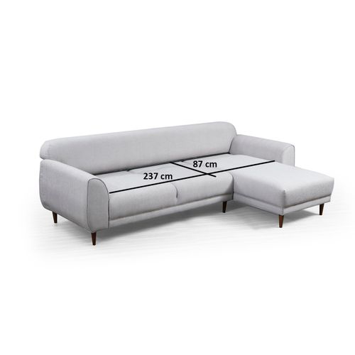 Atelier Del Sofa Kutna garnitura na razvlačenje, Bež, Image Corner Right ( L3-Chl ) - Beige slika 15