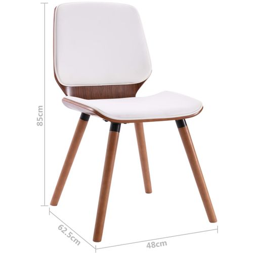 Blagovaonske stolice od umjetne kože 2 kom bijele slika 33