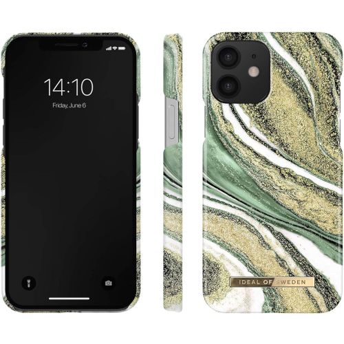 iDeal of Sweden Maskica - iPhone 12 / 12 Pro - Cosmic Green Swirl slika 1