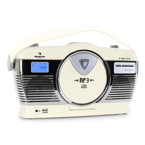 Auna RCD-70 Retro Vintage Prijenosni Radio FM CD/MP3 USB slika 10
