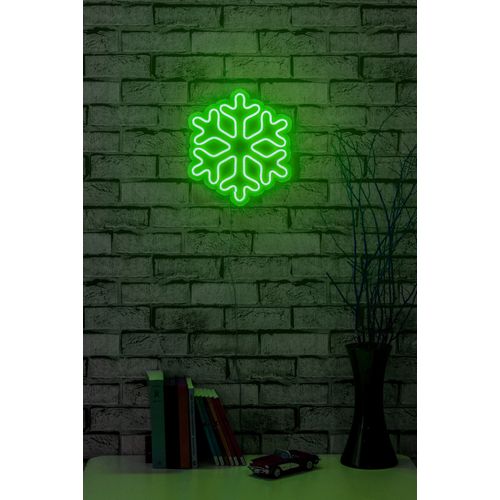 Wallity Ukrasna plastična LED rasvjeta, Snowflake - Green slika 2