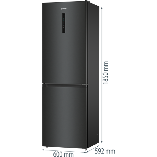 Gorenje NRK619EABXL4 Frižider sa zamrzivačem, NoFrost, Visina 185 cm, Širina 60 cm, Crna boja slika 2