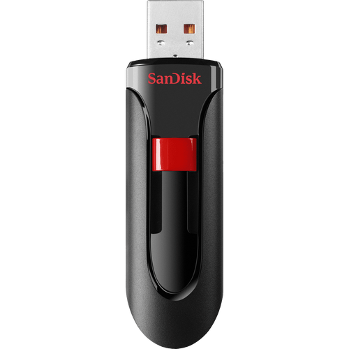 Sandisk Cruzer Glide USB memorija 128GB, USB 2.0, crno-crvena slika 2