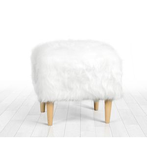 Fox v2 - White White Pouffe