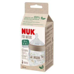 NUK Flašica For Nature sa indikatorom temperature 150ml 0-6mj, Bež