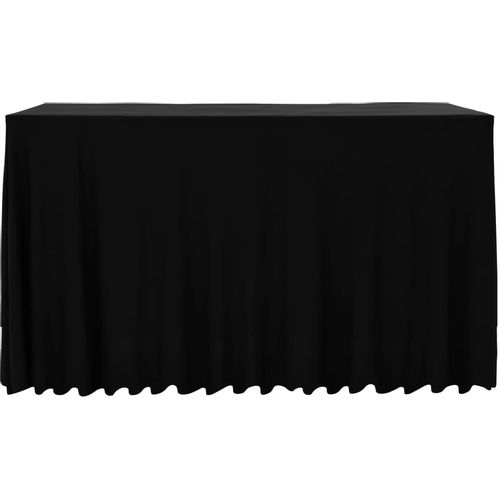 Navlake za stol 2 kom duge rastezljive 183 x 76 x 74 cm crne slika 15