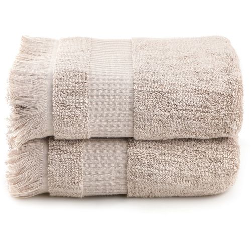 Zeus - Light Brown Light Brown Bath Towel Set (2 Pieces) slika 2