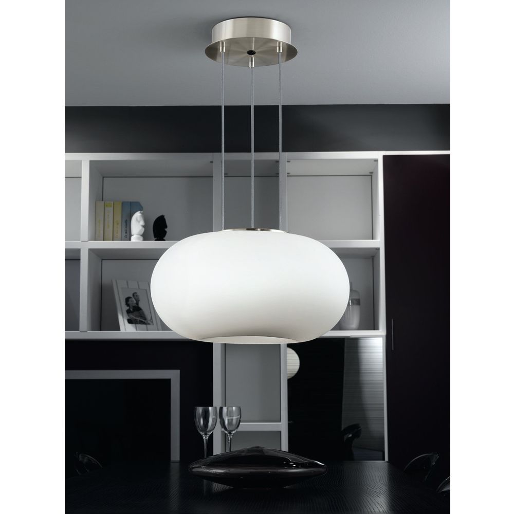 Eglo Optica visilica - 2 svjetla, nikl-mat, opal-mat slika 2
