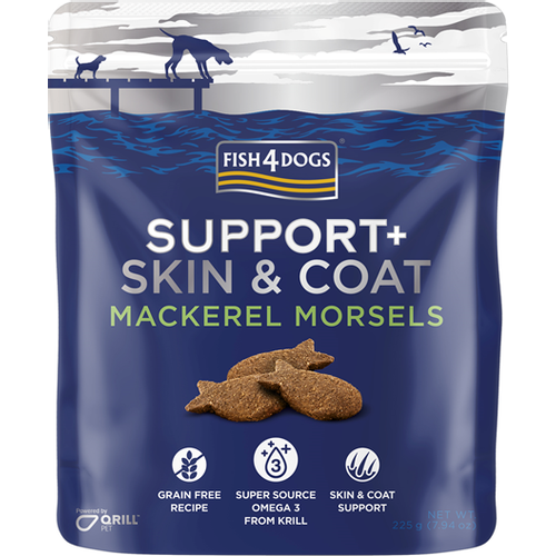 Fish4Dogs  Suppotr+ Adult Skin&Coat Mackarel 225 g slika 1